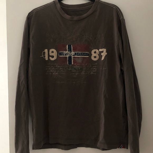 Napapijri Mens Long-sleeve Tshirt - Picture 2 of 4